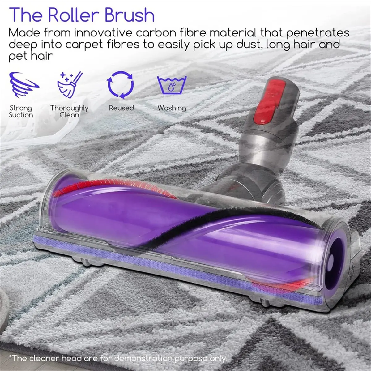 【A02R~】 Roller Brush + Pre&Post HEPA Filter Combo Compatible for V8