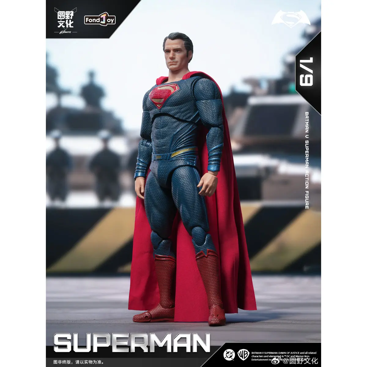 Figura de Acción Oficial de Superman 2.0 de Fondjoy, Escala 1/9, Batman v Superman: Dawn of Justice, Modelo Coleccionable Articulado