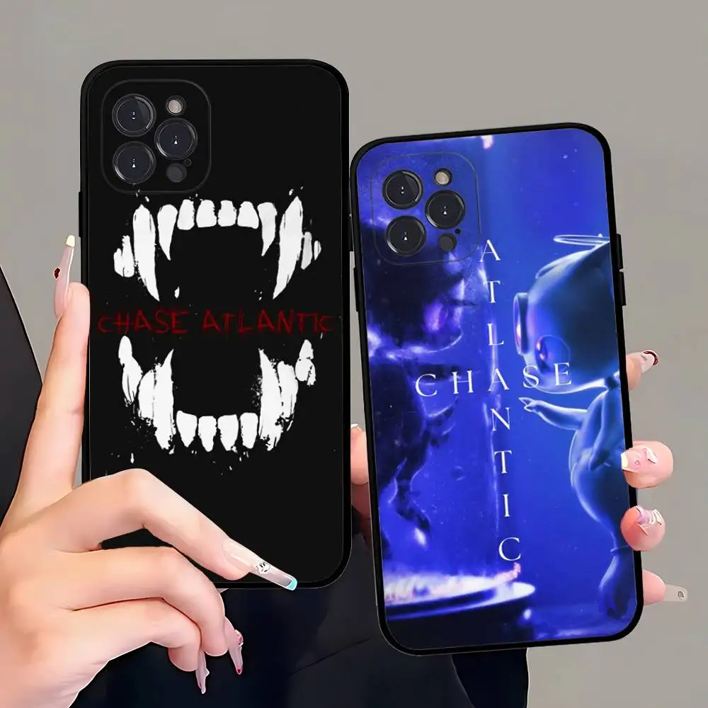 شعبية الفرقة C-Chase A-أتلانتيك جراب هاتف آيفون 16 15 14 13 12 11 17 برو ماكس البساطة الظهر حافظة ناعمة من البولي يوريثان