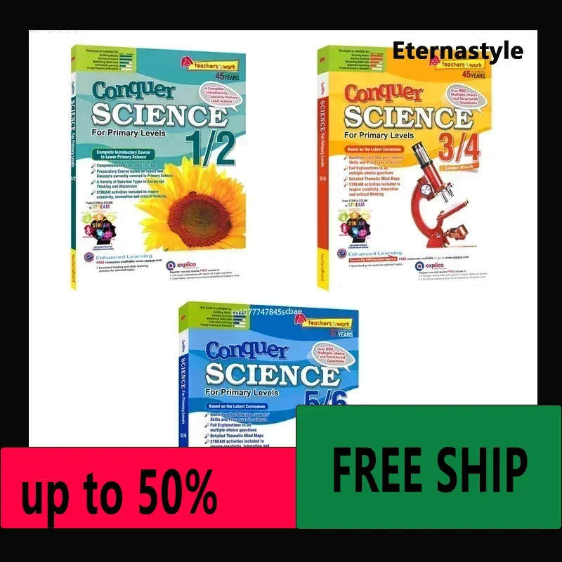 Hot Libro book Books OfA Book SAP Conquers Science Elementary School Basic Version 1-6 Grade Singapore Science Teaching Suppleme