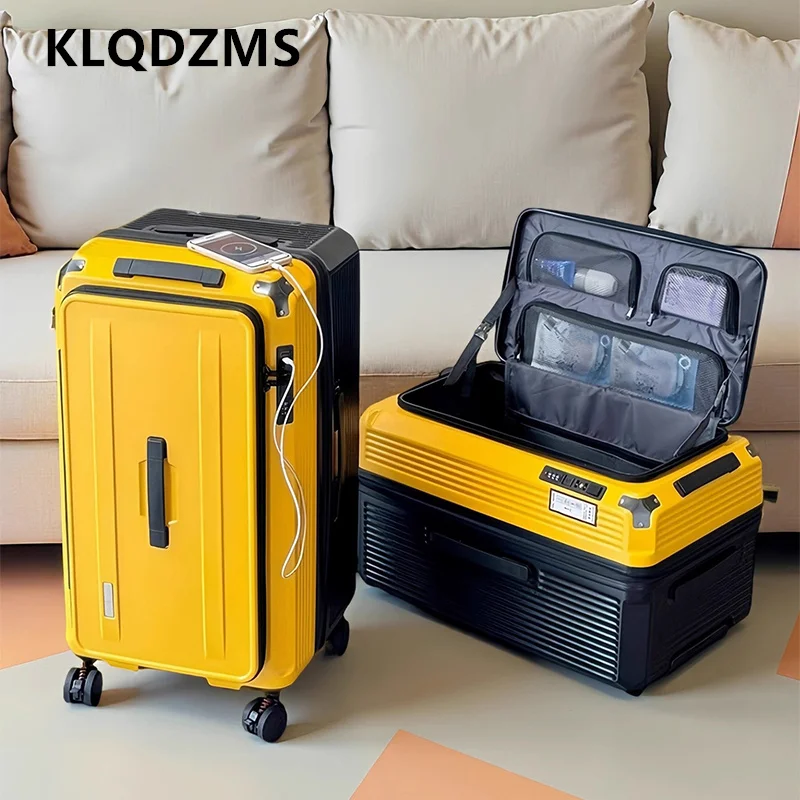 KLQDZMS حقيبة عالية الجودة ABS + PC صندوق الصعود 20 "24" 26 "28 بوصة سعة كبيرة حقيبة تروللي بعجلات مع عجلات المتداول الأمتعة #5