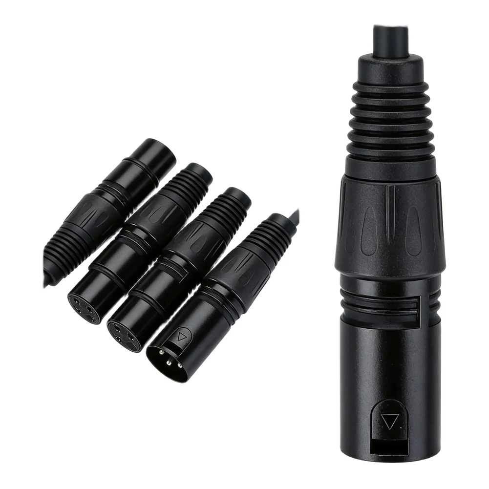 XLR 3 Pin Female Connectors 10pcs for DMX Microphone Cable Fabrication Audio Snake Termination and Stage Audio Wiring
