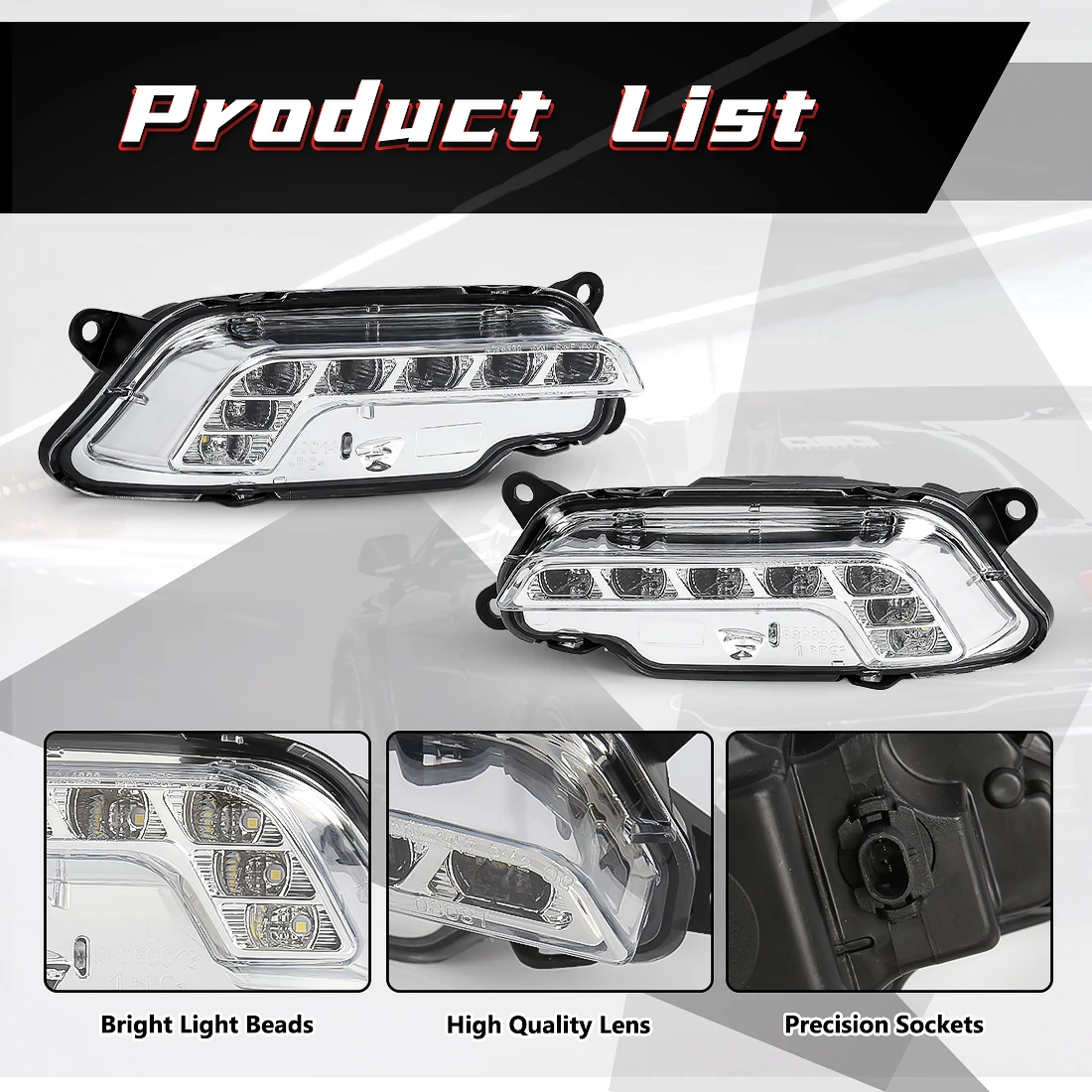 2128200756 2128200856 DRL For Mercedes Benz W212 E350 E550 E63 2010 2011 2012 2013 2014 2015 2016 LED Daytime Running Lights 12V