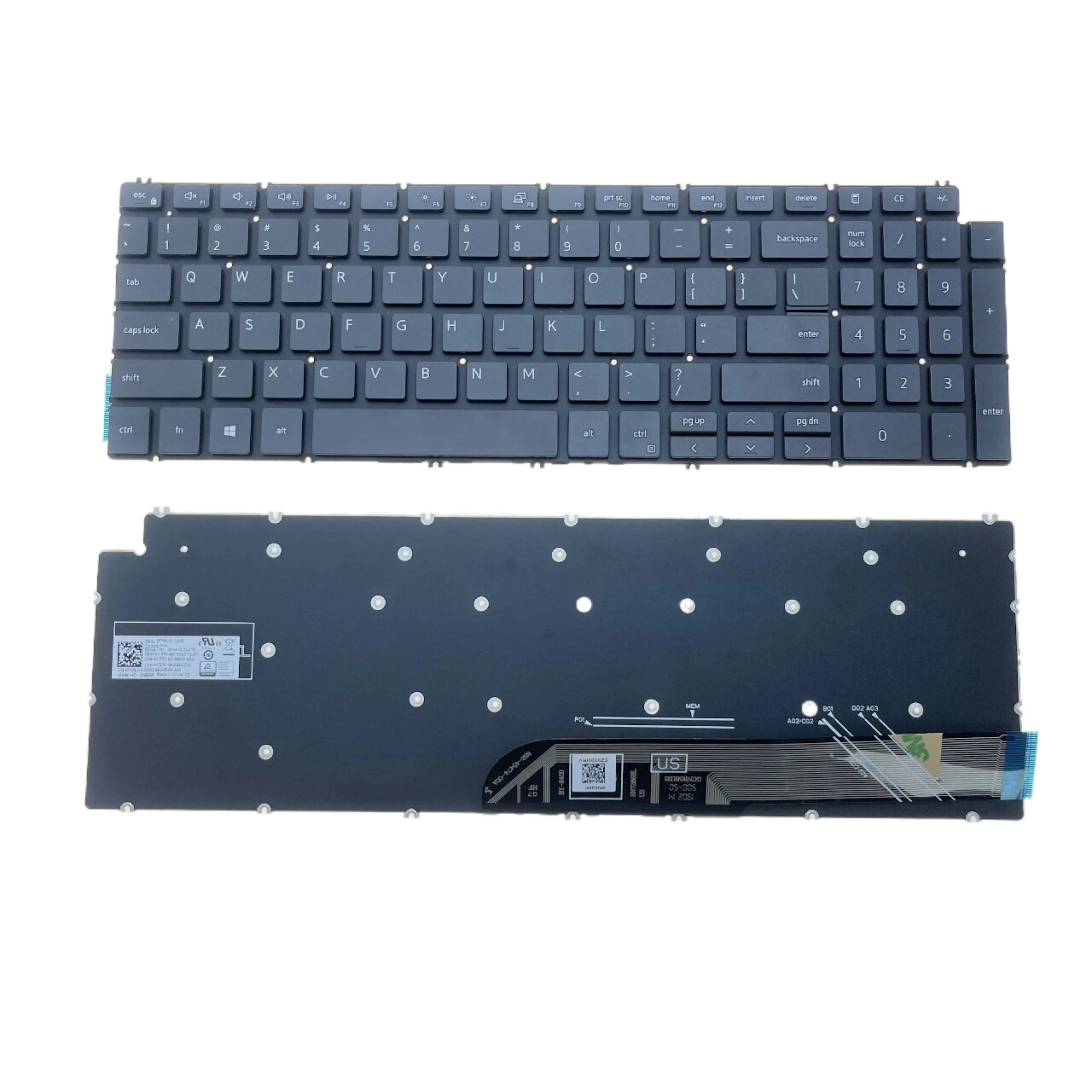 

New US Laptop Keyboard For Dell Inspiron 5598 7590 5593 5584 7790 7591 5590 5591 5501 3501 3505 Notebook PC Replacement 0FWNJ1
