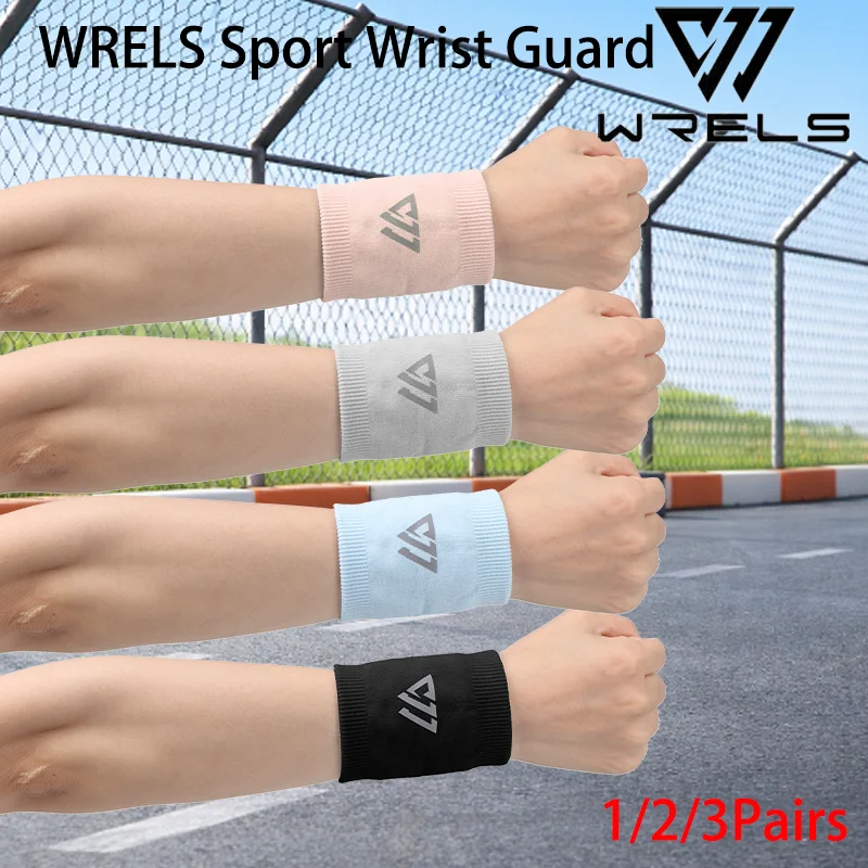 1/2/3Pairs WRELS Sport Wrist Guard Sweat Absorbing Breathable Basketball Wristband Lightweight Gym Fitness Volleyball Wristbands