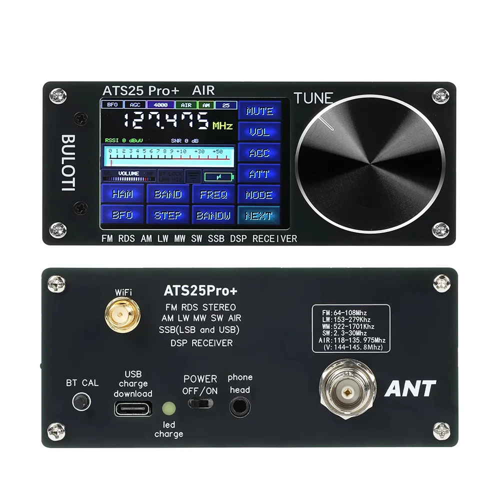 ATS25 Pro+ Supports Bluetooth Wifi AIR band FM SW SSB MW LW AIR