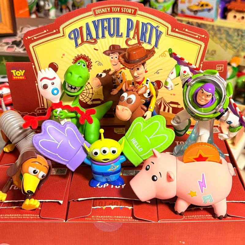 

In Stock Toy Story Blind Box Playful Moment Series Fun With Springs Anime Character Figures Periphery Desktop Ornaments Toy Gift