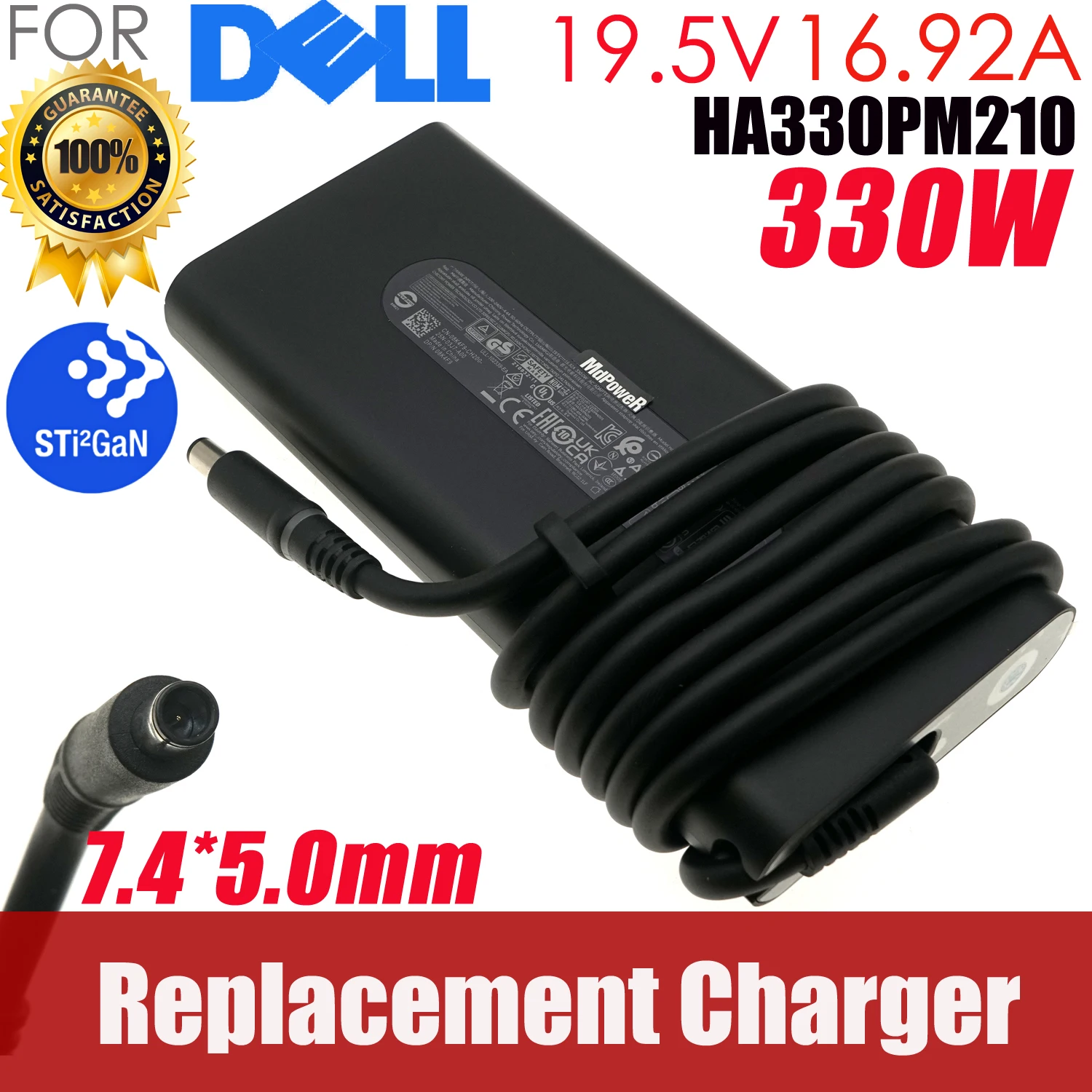 

Original 19.5V 16.92A 330W GaN AC Power Adapter For DELL Alienware Laptop Charger HA330PM201 DA330PM201 LA330PM201 LA330PM210