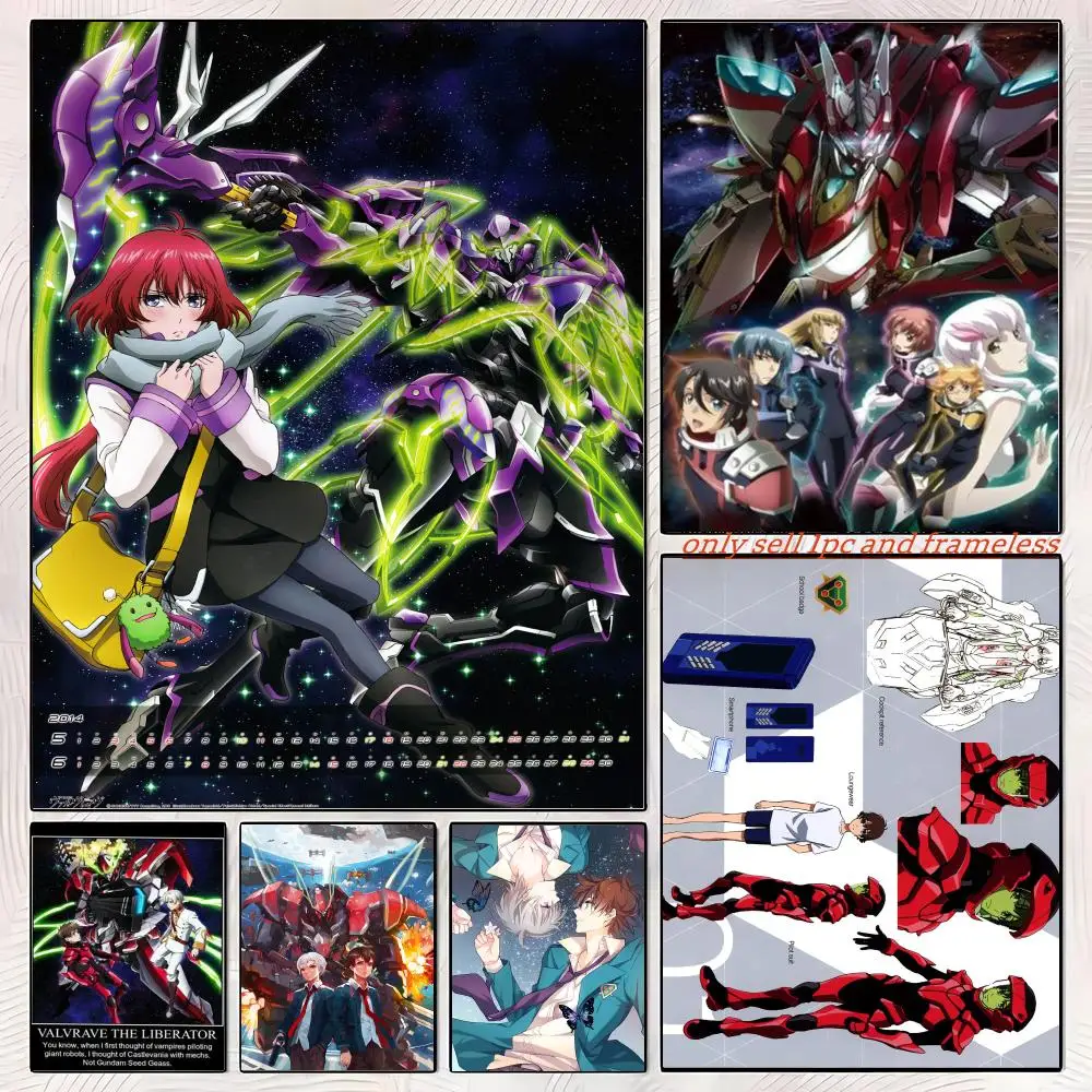 Cartoon Anime Comic V-Valvrave the Liberator Poster Premium PP Wall Decal - Peel & Stick, HD Print, Waterproof Home Decor