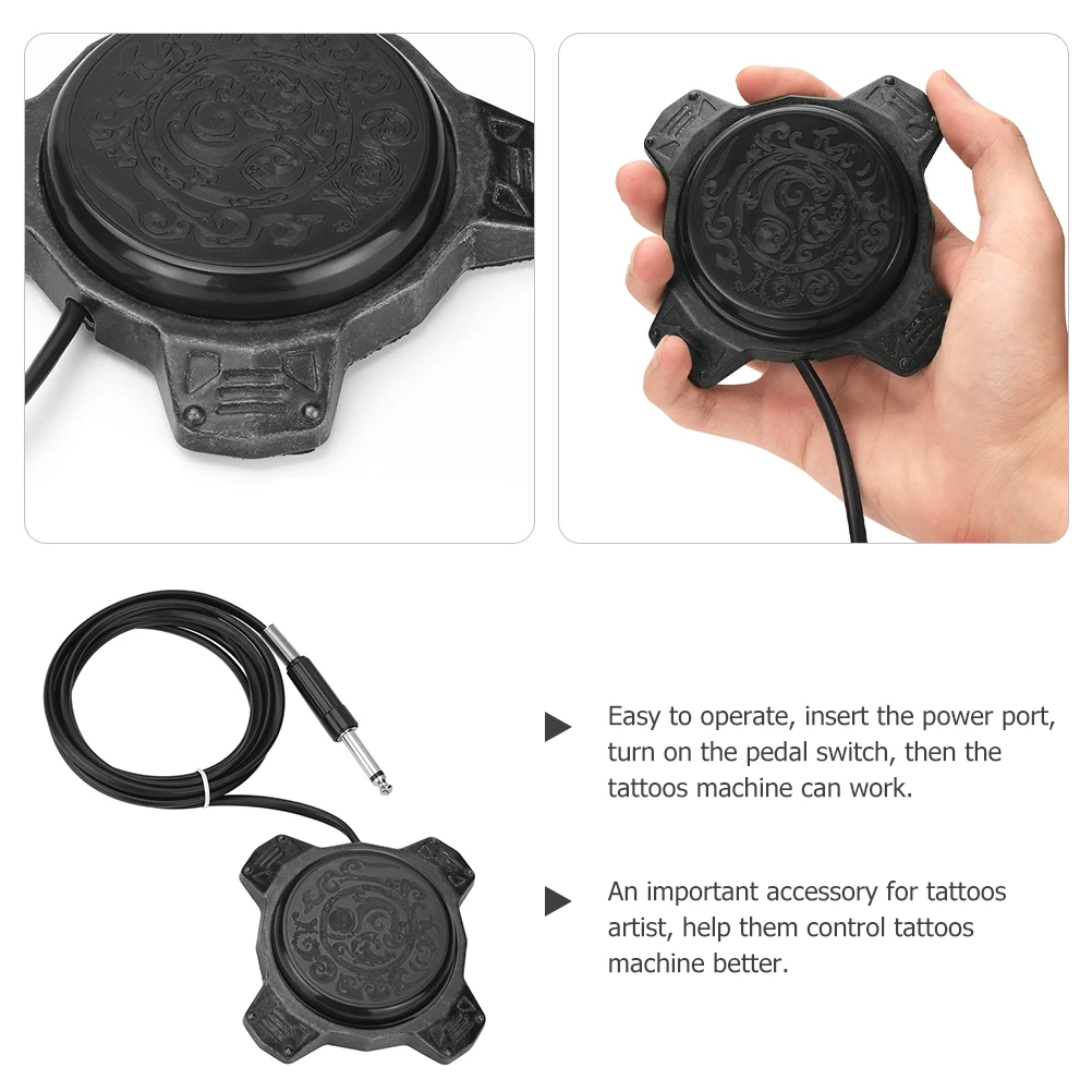 

Tattoos Foot Pedal Aluminium Alloy Power Cord Footswitch Easy Operation Tattoo Machine Control Pedal Footswitch