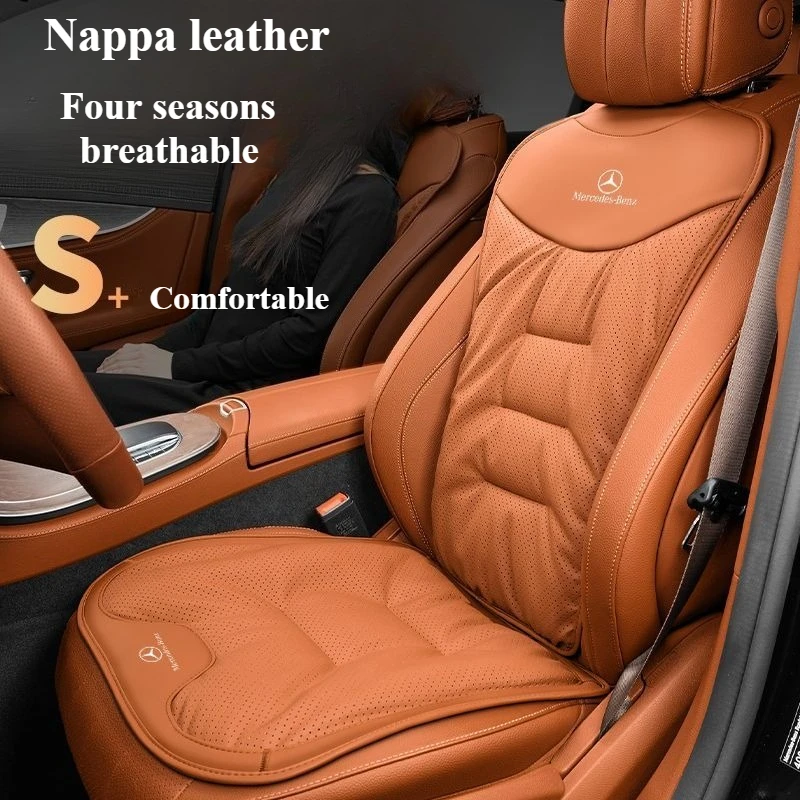 

Nappa Universal Breathable Seat Cover for Mercedes Benz C260L/E C E300L/S450L/GLC/S Seats Cushion Four Seasons Auto Seat Mats