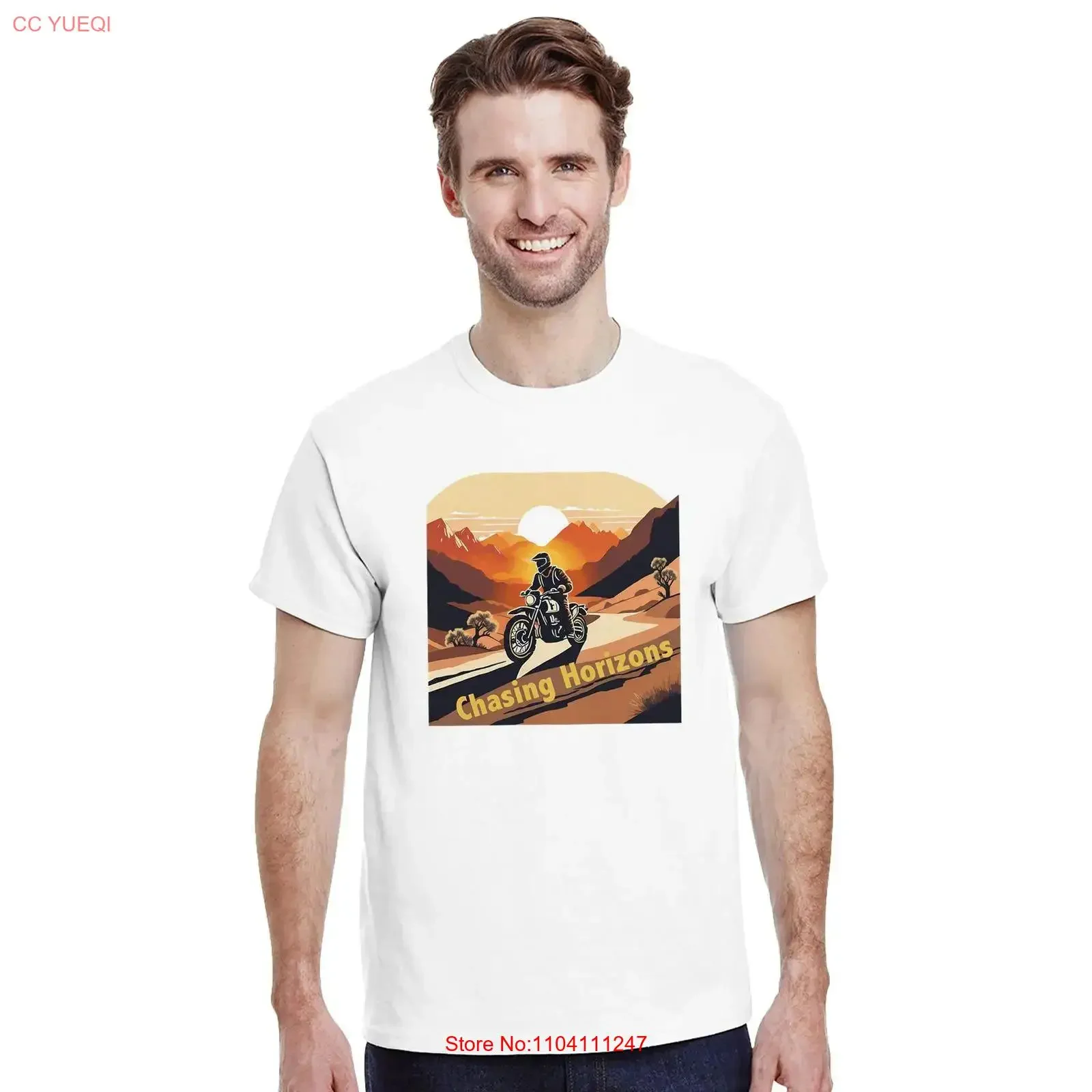 

Футболка Motoravonturier De Horizon najagen Adventure Vibes Cadeau voor ruiters винтажная стираная мужская слегка графическая мода