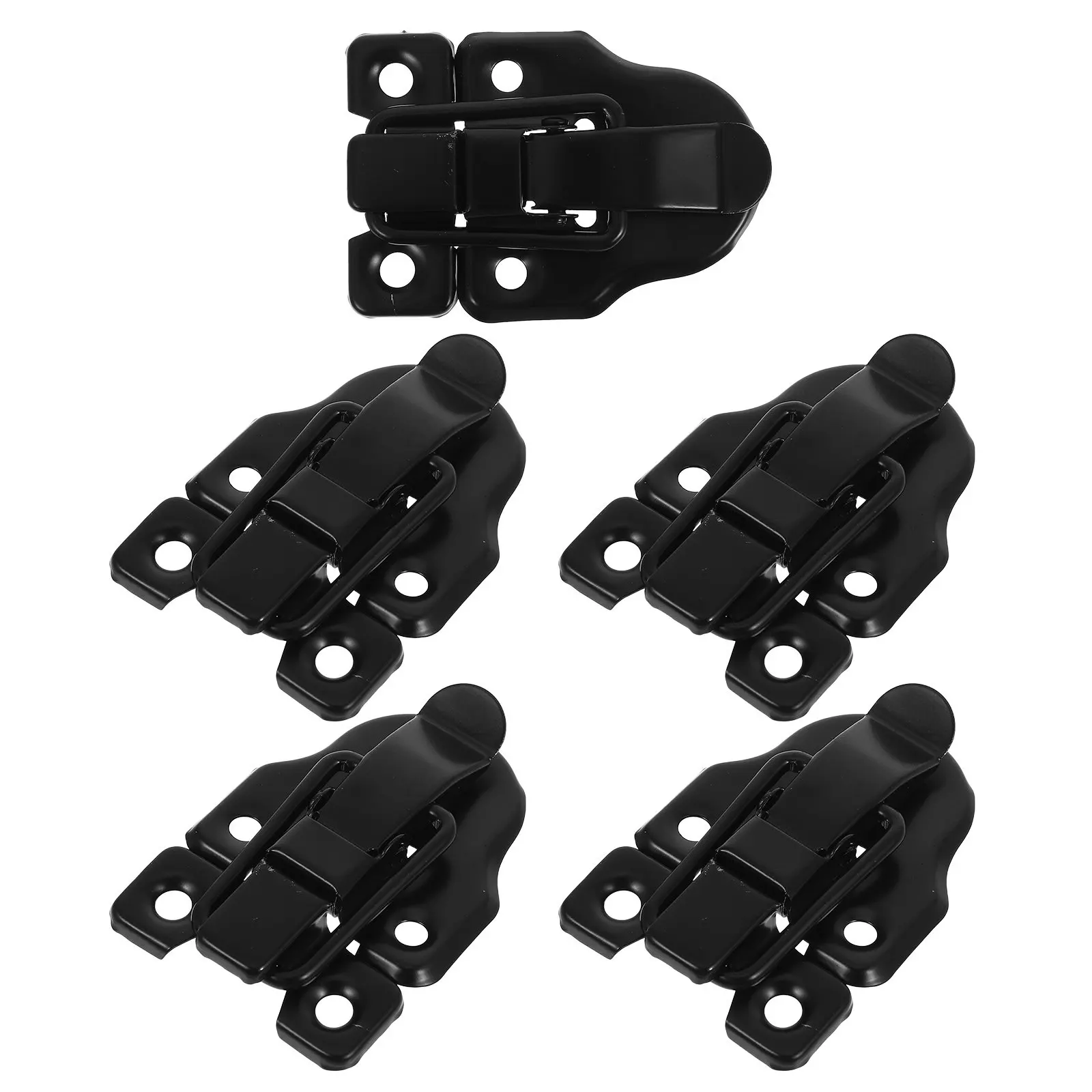 5Pcs Wooden Clasp Lock Iron Duckbilled Toggle Hasp Latch Retro Style Lockable Box Buckle Jewelry Trunk Chest