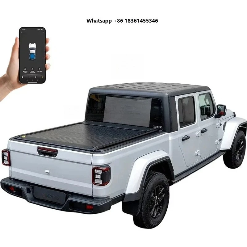 

For Gladiator Retractable Roller Shutter with Control App Fits Pickup Ranger Aluminum Alloy Electric Tonneau Cover