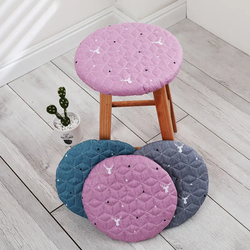 

Round stool set cover household round cushion with simple cotton four seasons hotel round bench seat cover