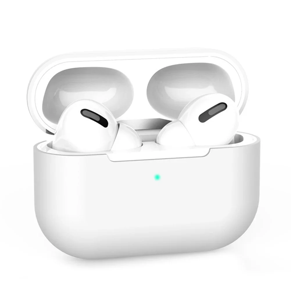 Airpods 1および2用シリコンケース,保護ボックス,充電バッグ,カバー,ヘッドフォンアクセサリー