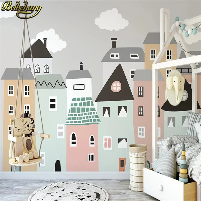 Custom Mural Wallpaper For Kids Room Small House Children Room Bedroom Decorative Wallpaper Murals wall paper room decoration