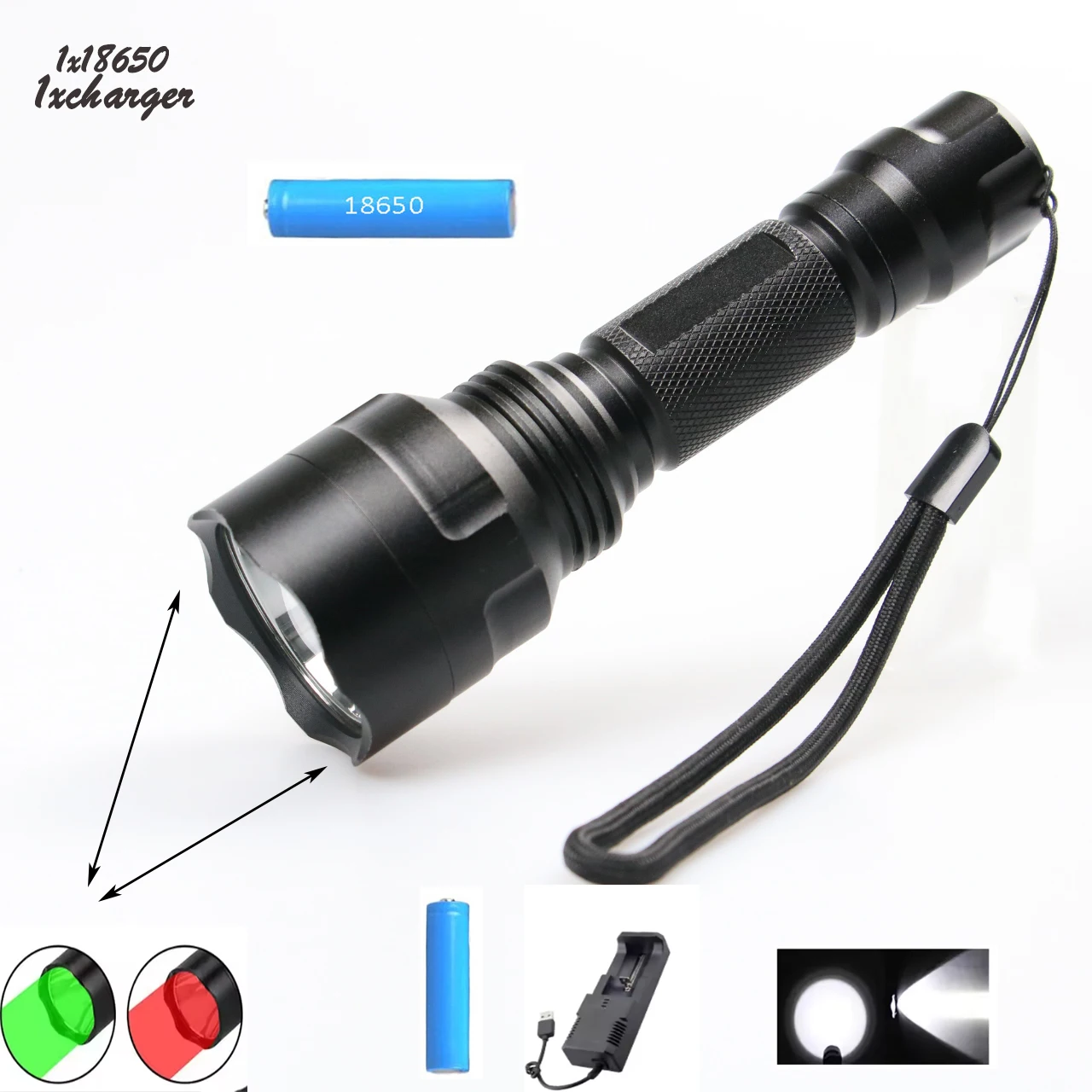 

501B Super Bright Aluminum Alloy LED Flashlight Light IP65 Hotel Pet Urine Detection Resin Curing Scorpion Hunting