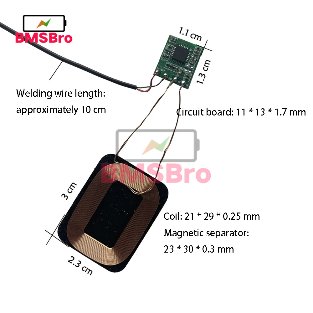 3W Mini Qi Wireless Charger Module Receiver PCBA Circuit Copper Coil Board Universal Charging For Samsung Huawei Xiaomi