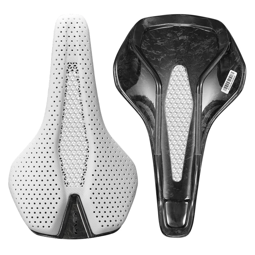 AliExpress RYET Printed Cycling Saddle 165g 3D 7x9mm Carbon Rail Ergonomic Seat for Road MTB Gravel XC Commuting Bike Comfort Cushion Parts