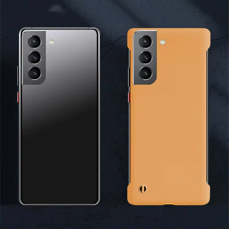 Funda ultrafina sin marco y mate para Samsung Galaxy S25 S24 S23 S22 S21 S20 Ultra Plus FE, con protección de cámara de lujo 6