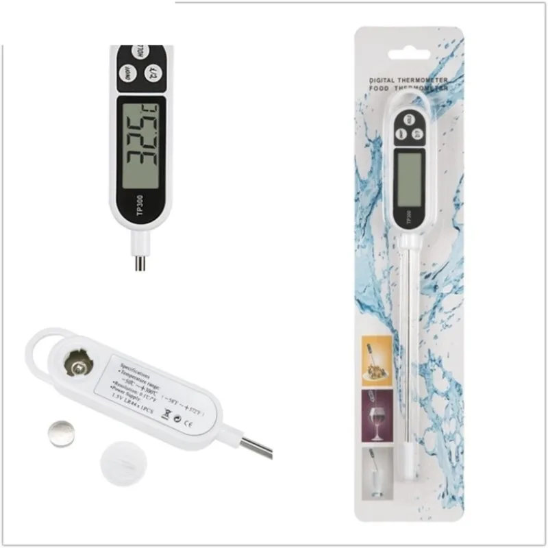 

50Pcs/lot Tp300 Household Kitchen Barbecue Food Electronic Probe Meat Thermometer Bbq Liquid Oil Temperature Thermometer Red