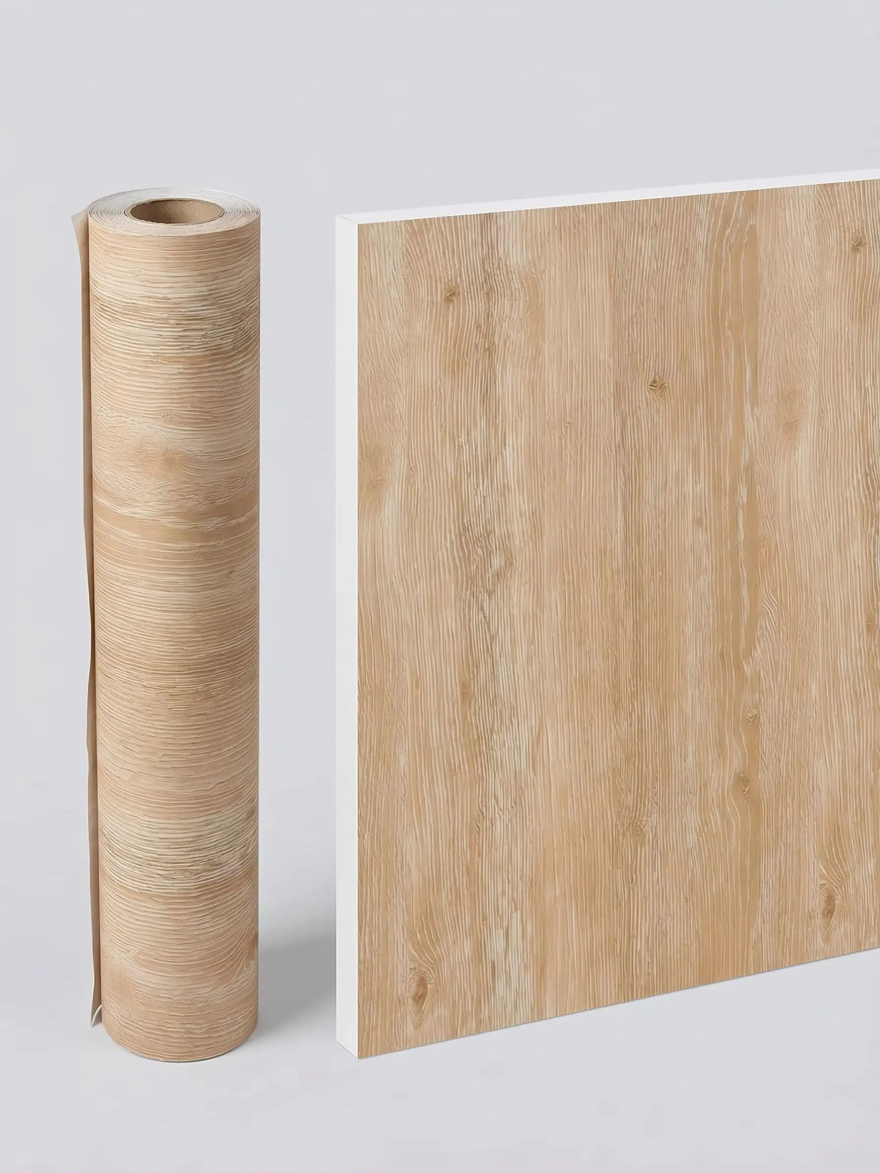 55CM Width Waterproof Self Adhesive Wood Grain Sticker Door Cabinet Desktop Modern Furniture Renovation Peel and Stick Wallpaper