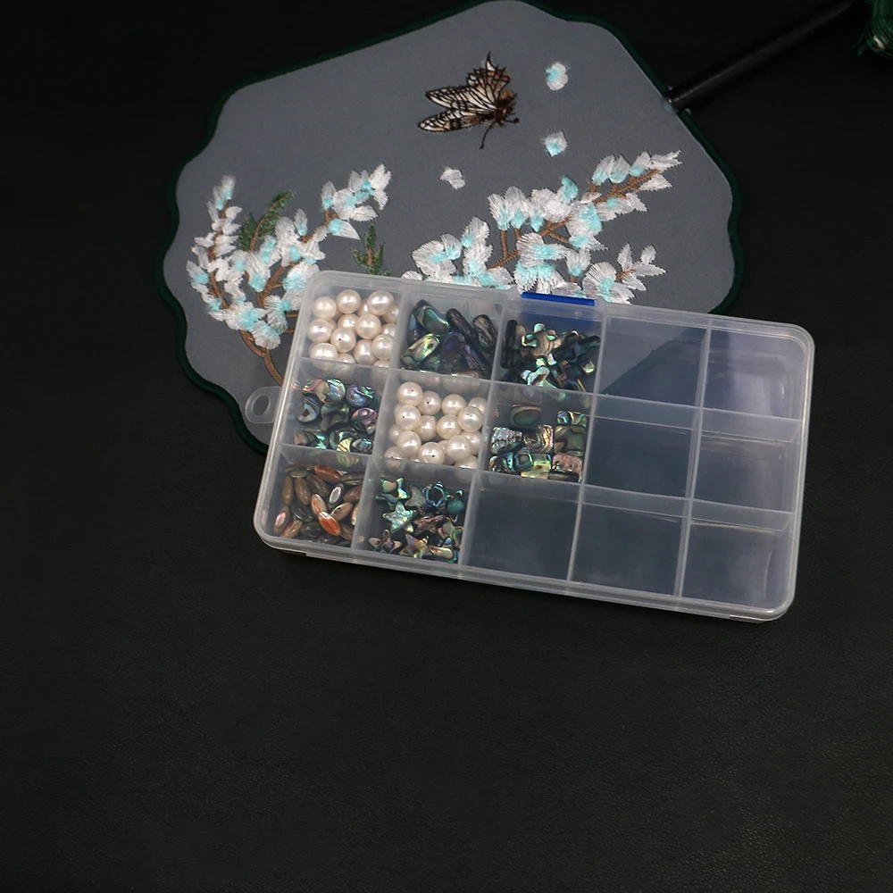 

15-Compartment Divided Plastic Transparent Jewelry Packaging Box 95x167mm Rectangle Flip-Top Snap-Closure Storage & Display Case