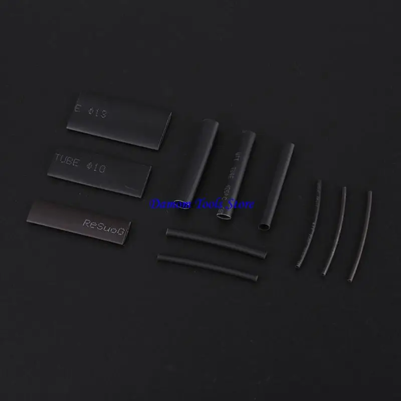 57BE 900 Pcs Black Heat Shrink Tube Set Insulation Sleeving Wire Shrink Wraps