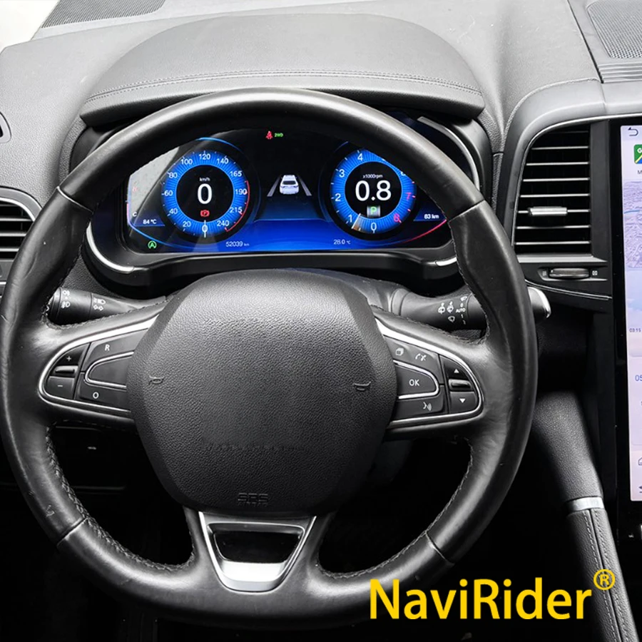For Renault Koleos Megane 4 2016-2019 LCD Instrument Cluster Digital Dashboard Panel GPS Speedometer Virtual Cockpit Tachometer