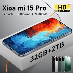 Оригинальные мобильные телефоны, смартфон Xioa mi 15 Pro, 7,3 дюйма, полноэкранный, 4G, 5G, сотовый телефон, 8000 мАч, новые телефоны Global