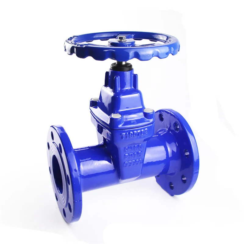 cast iron ductile iron flange sluice soft seal resilient seat flanged end gate valves