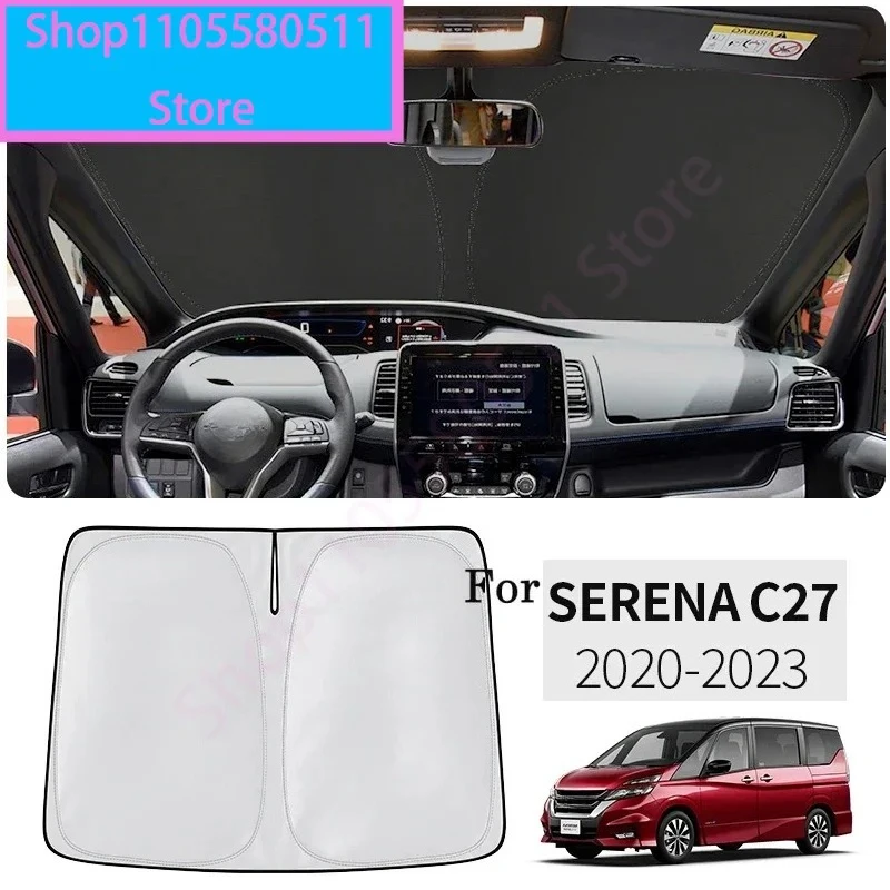 For NISSAN SERENA C27 2016-2023 Car Styling Nano-Insulat Windshield Sunshade Front Window Sun Shade Visor Interior Accessories