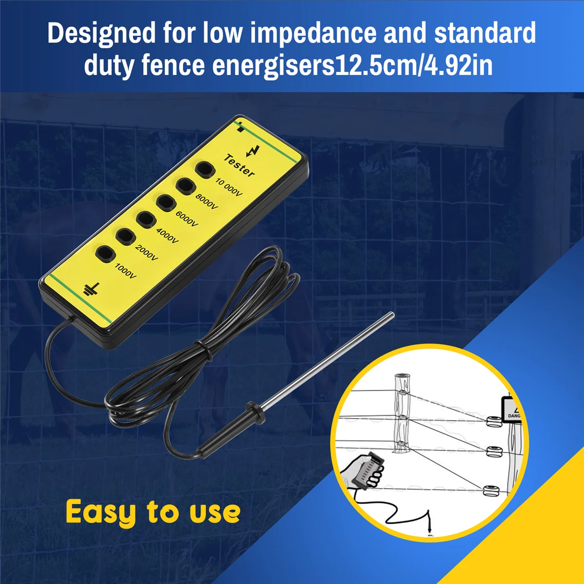AD41-سياج جهاز قياس الجهد الكهربائي سياج المزرعة الكهربائية الشمسية