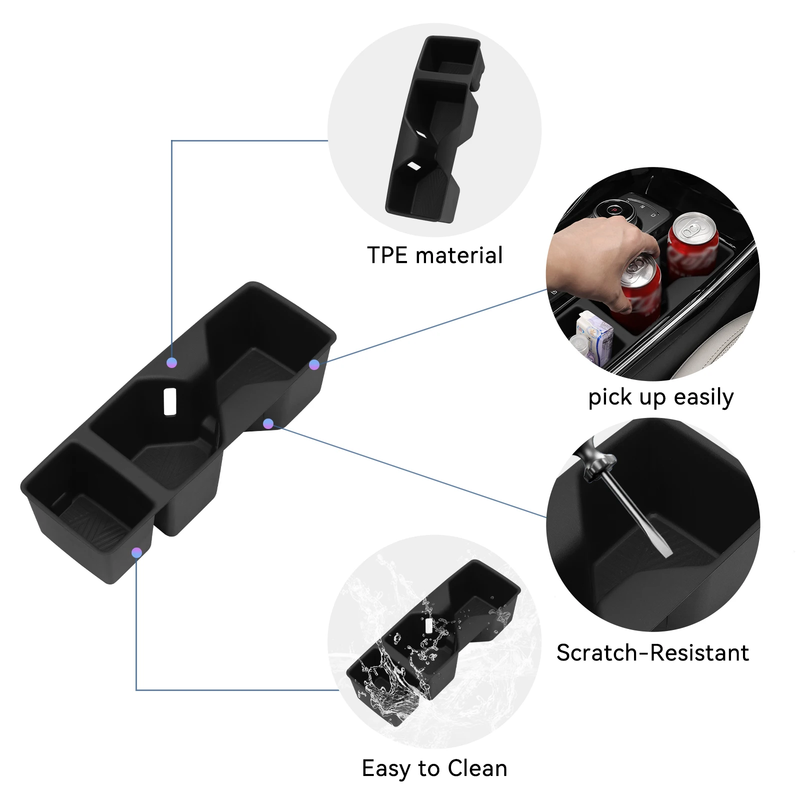 

Для Kia Sorento 2021-2025 американская версия держатель для стакана с водой вставка коробка для чашки амортизирующий ТПЭ уборка аксессуары для интерьера