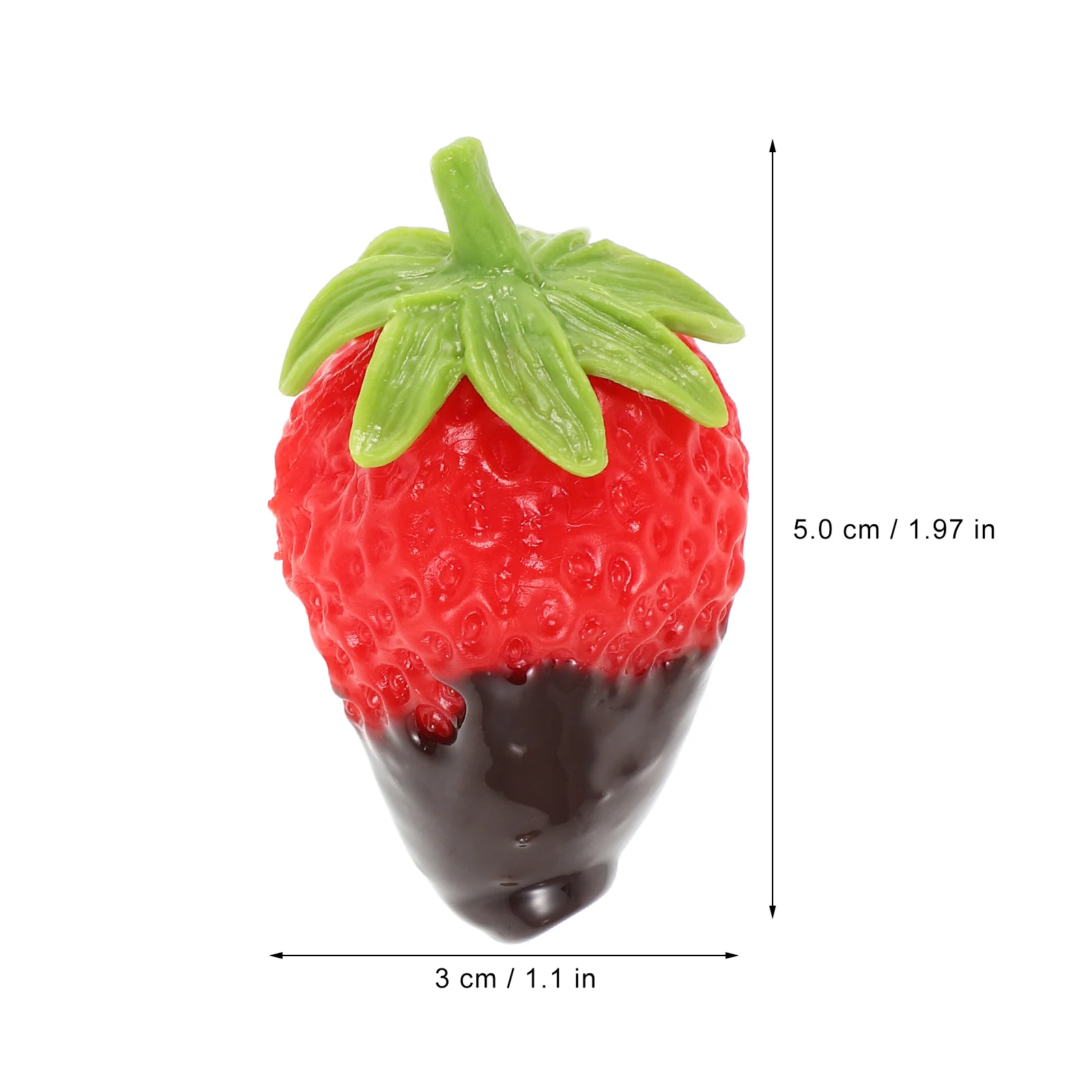 4 Uds. De centros de mesa de fresa de simulación de decoración de frutas artificiales realistas para fiesta en casa, cocina, suministros para manualidades Diy, fruta falsa