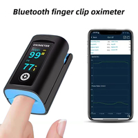 Bluetooth Finger Pulse Oximeter Sleep Monitoring Alarm Blood Oxygen Heart Rate Saturation Meter Internal Storage Log Data