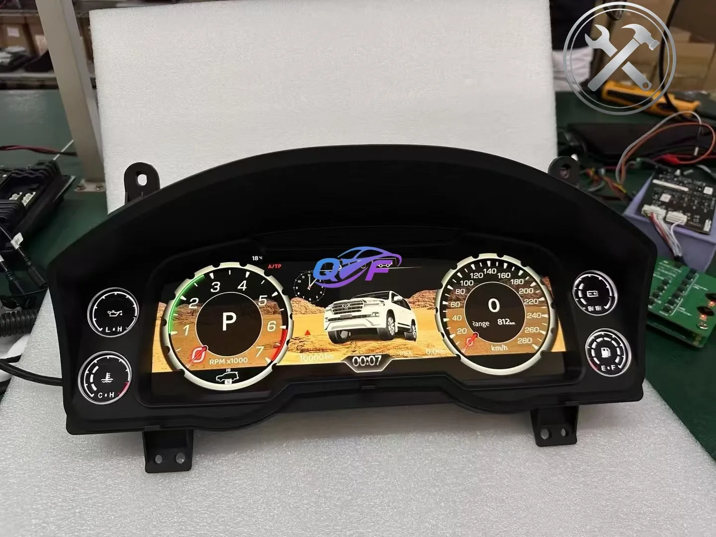 

12.3'' LINUX System HD LCD Instrument Digital Cluster Auto Speedometer Dashboard Upgrade Parts for Land Cruiser LC200 2016-202