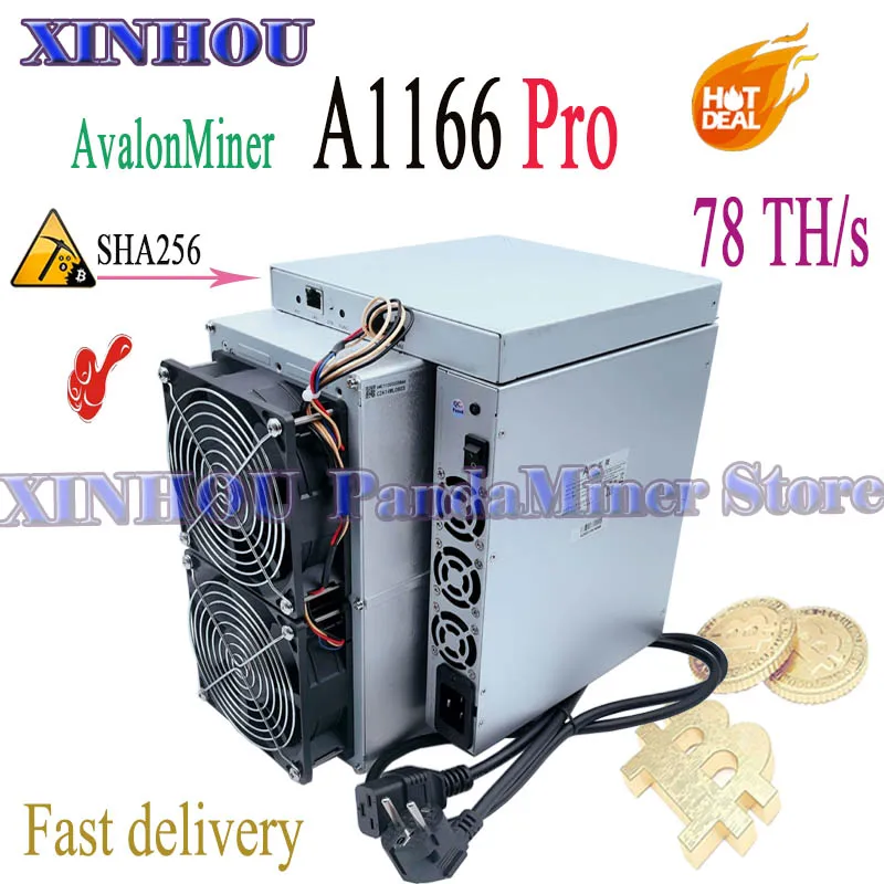 Imagem -03 - Máquina de Mineração Asic Avalon Btc Whatsminer Antminer Usado A1166 Pro 72t 75t 78t Sha256 Mais Econômico do Que