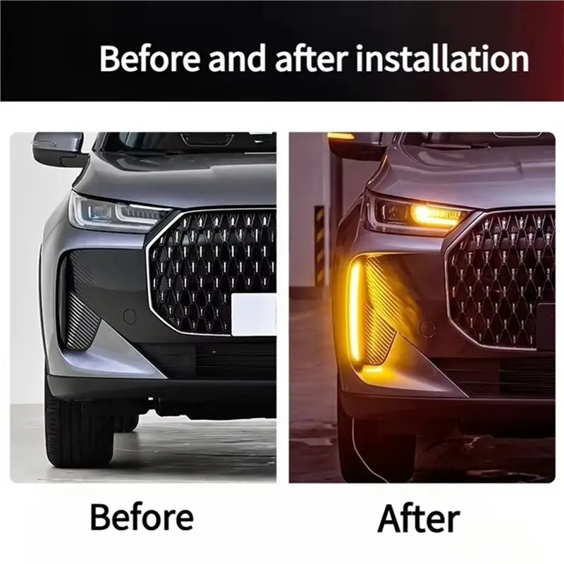 Hot Selling-Front Fog Light LED Daytime Running Light Turn Signal For Chery Tiggo 7 Pro/EBRO S700 2025 2026 Accessories,Front
