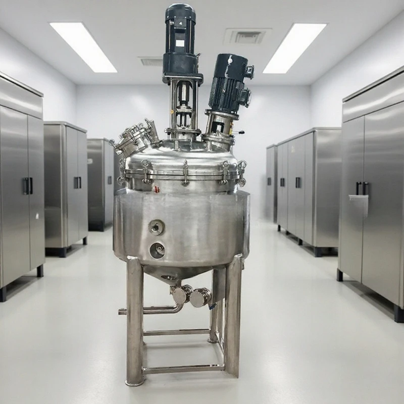 Double-layer thermal insulation vacuum mixing tank, simple structure, stainless steel mixing tank, electric heating dispersion
