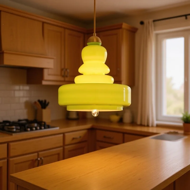 Color gourd restaurant small chandelier French bedroom hotel bar decorative lamp