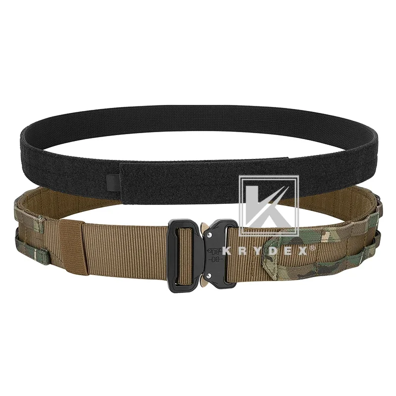 

KRYDEX Tactical 1.75”& 1.5” Outer & Inner Belt For Mens 2 IN 1 Quick Release Buckle Rigger Duty MOLLE Hunting Combat Belt Camo