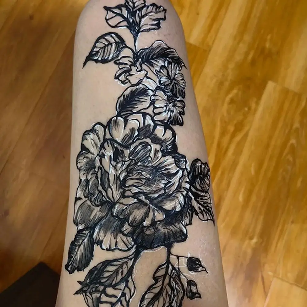 Henna-Tattoo-Creme, leicht zu reinigen, braune Henna-Creme, Bio-Henna-Tattoo, einfach aufzutragen für temporäre Tattoos, besondere Anlässe – Detail 16