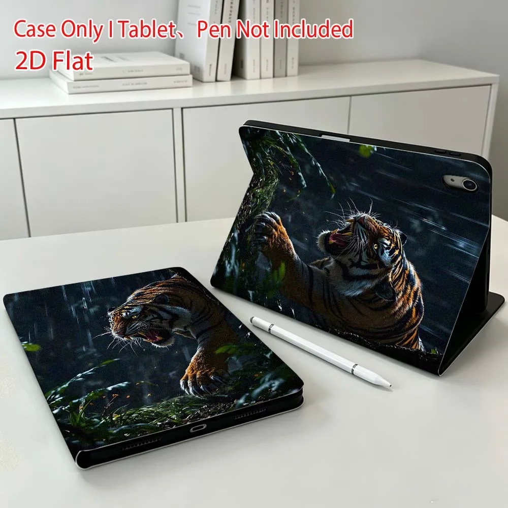 Tiger Art Pattern For Apple iPad Pro Mini A16 A17 A14 4 5 6 7 6th 12th 9Gen 12.9 11 13 M4 inch Tablet Case Soft