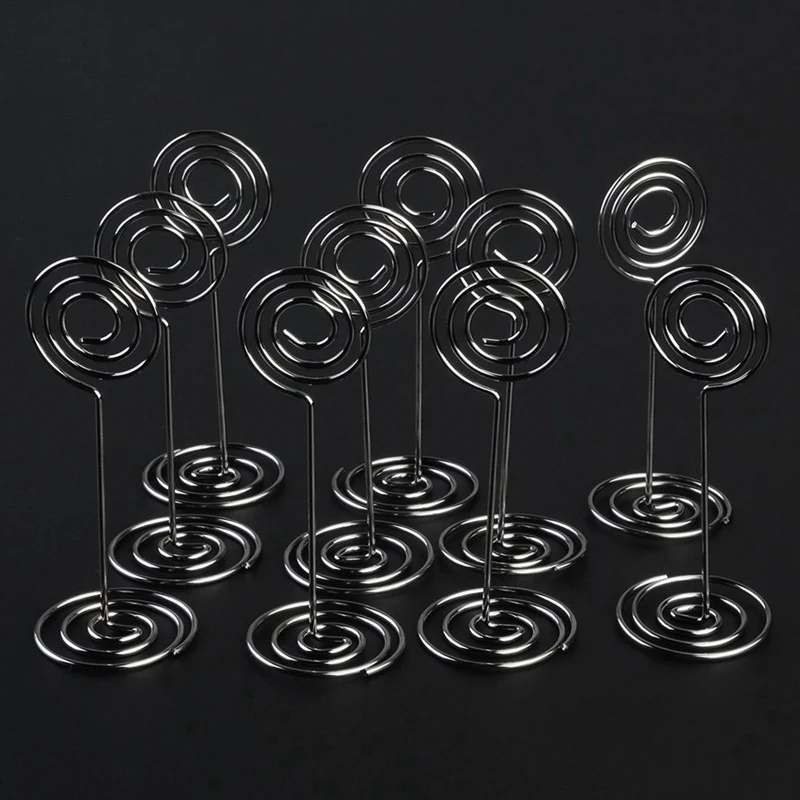 30Pcs Swirl Table Number Photo Holder Stands For Weddings Party Gatherings