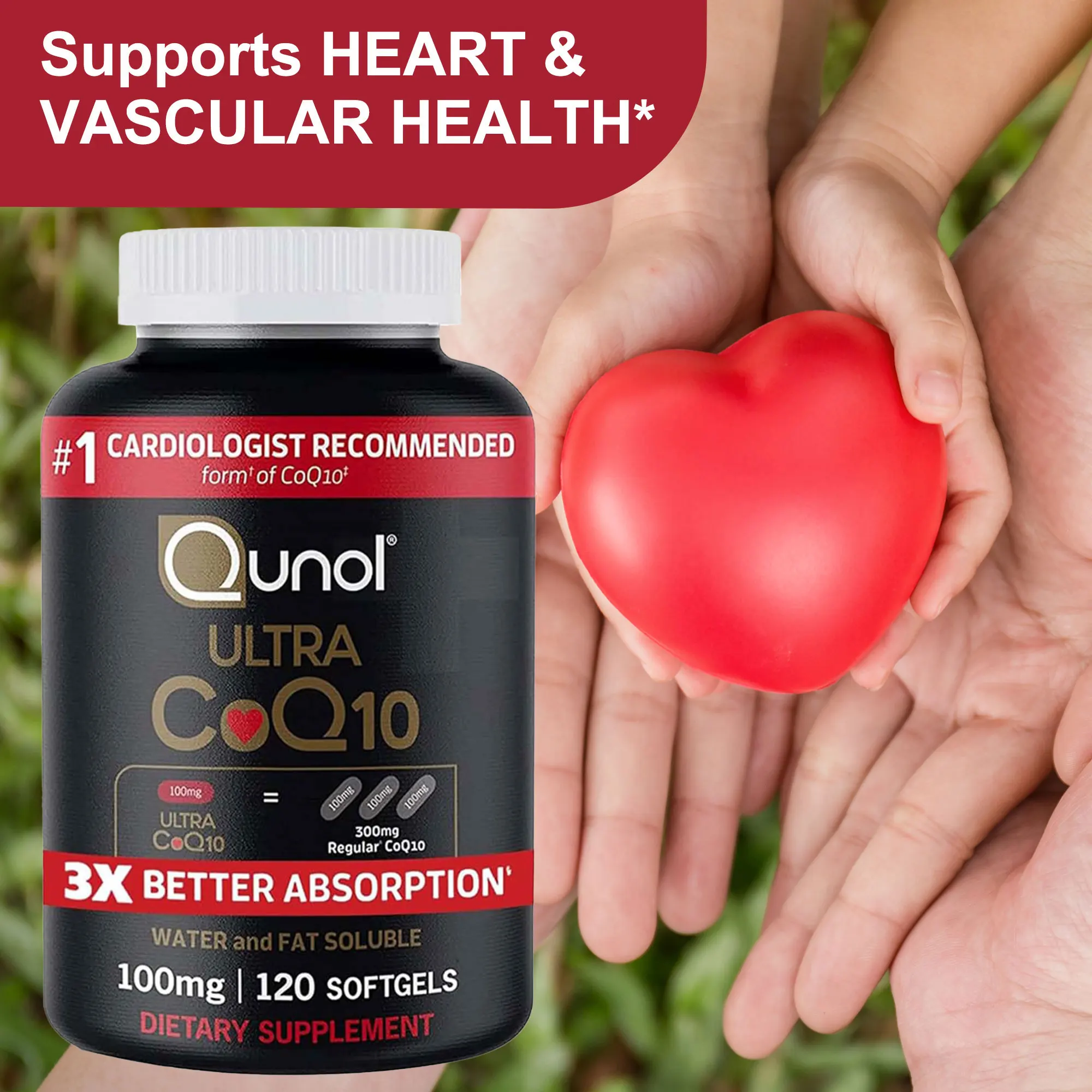 CoQ10 100mg - Antioxidant, Promotes Blood Circulation, Beneficial for  Vascular and Heart Health, Boosts Energy Levels