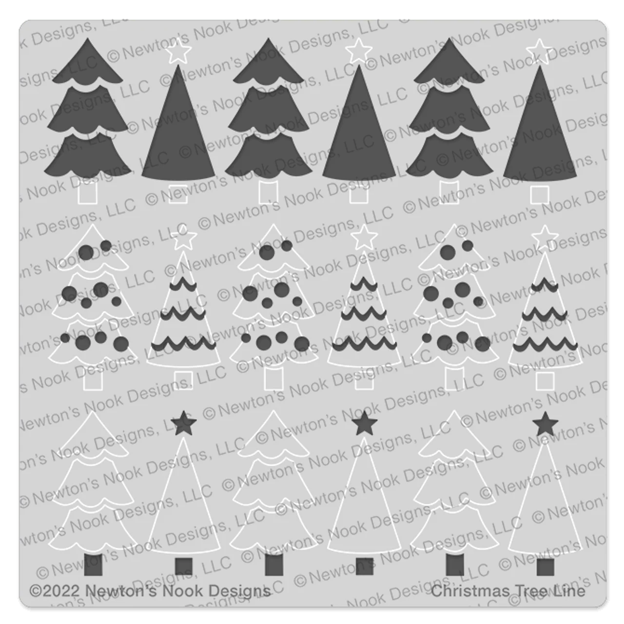 

2022 New Arrivals Stencil Without Stamps and Dies for Scrapbooking Paper Making Christmas Tree Line Embossing Frames Card Crafts