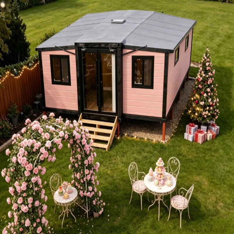 Factory Price Modern Expandable Steel Folding Container House Prefabricated 2-3 Bedroom Villa for Commercial & Supermarket