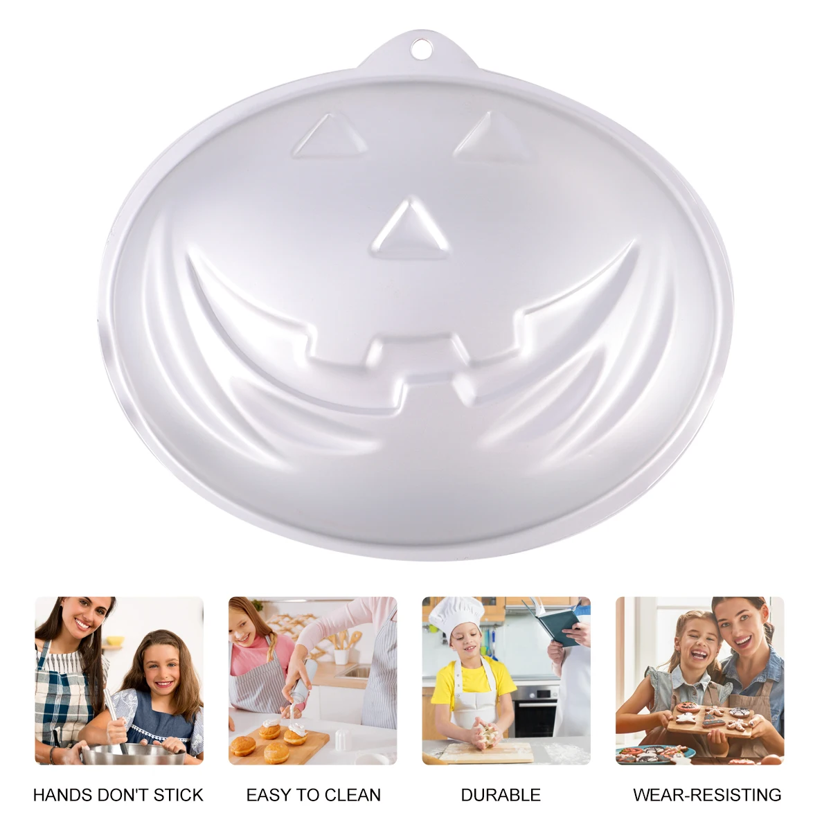

Halloween Pumpkin Ghost Baking Mold Jack O Lantern Fluted Cake Pan Mould Aluminum Alloy Non Stick Easy Clean DIY Dessert
